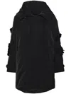 Ermanno Scervino Black Padded Design 3d Detailing Jackets In Black