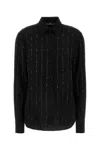 Ermanno Scervino Pinstriped Shirt In Black