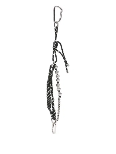 ERMANNO SCERVINO BLACK ROPE CHAIN KEYRING