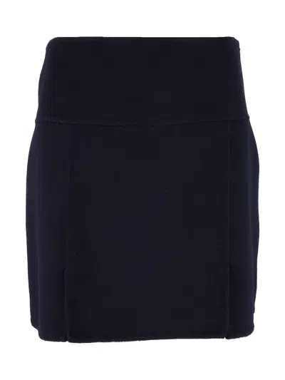 Ermanno Scervino Black Short Fitted Waistband Flared Mini Skirt
