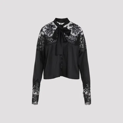 Ermanno Scervino Elegant Silk Blend Shirt For Women In Black