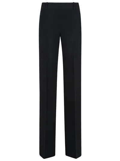 ERMANNO SCERVINO ERMANNO SCERVINO BLACK STRAIGHT LEG TROUSERS WITH TAILORED FIT