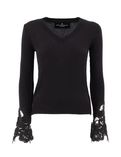 Ermanno Scervino Sweater In Black