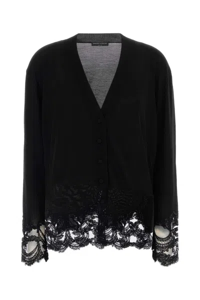 Ermanno Scervino Long-sleeve Open-front Cardigan In Black