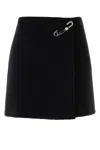 Ermanno Scervino Black Wool Mini Skirt