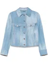Ermanno Scervino Blue Denim Jacket In Blue