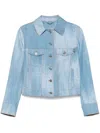 Ermanno Scervino Blue Denim Jacket In Light Blue