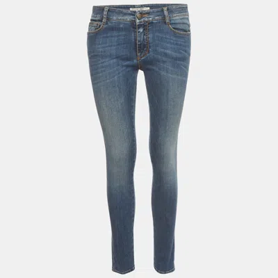 Pre-owned Ermanno Scervino Blue Denim Skinny Fit Jeans M/waist 29"