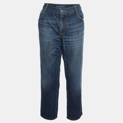 Pre-owned Ermanno Scervino Blue Denim Straight Fit Jeans L/waist 34"
