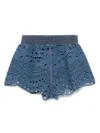 Ermanno Scervino Embroidered Denim Shorts