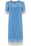Ermanno Scervino Intricate All-over Lace Midi Dress With Short Sleeves