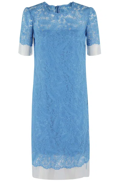 ERMANNO SCERVINO BLUE LACE DRESS
