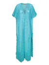 Ermanno Scervino Blue Lace Cape In Blue