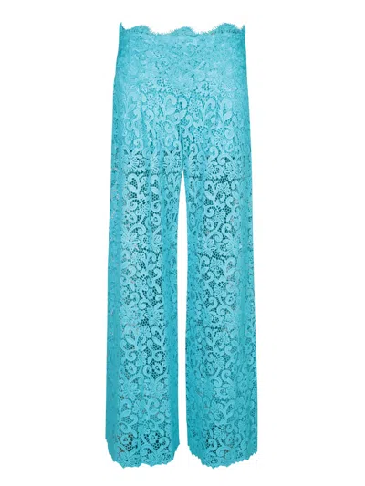 Ermanno Scervino Blue Macramã© Pants