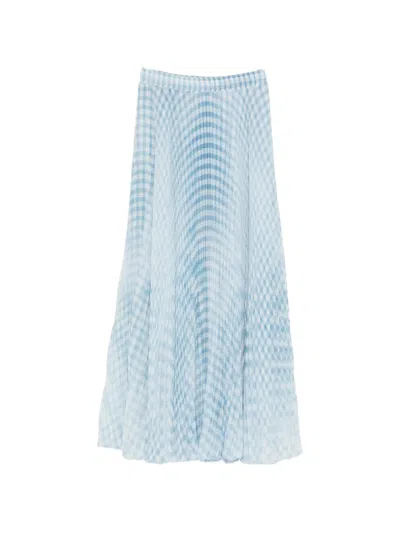 Ermanno Scervino Blue Pleated Skirt