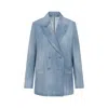 Ermanno Scervino Tailored Polyester Blazer Jacket Notch Lapel In Blue