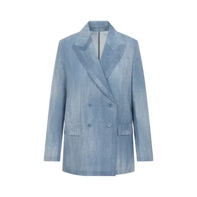 ERMANNO SCERVINO ERMANNO SCERVINO BLUE POLYESTER BLAZER