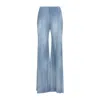 Ermanno Scervino Blue Polyester Pants In Blue