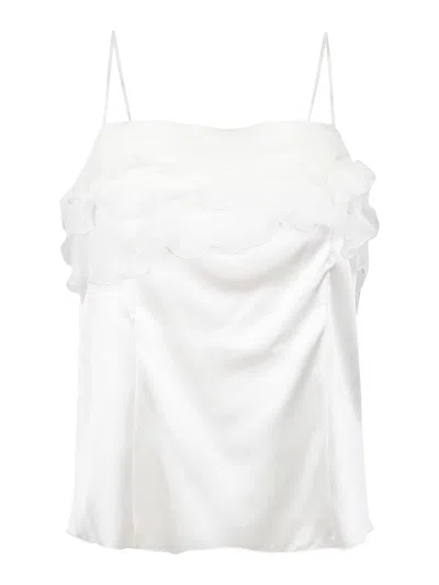 Ermanno Scervino Blouse With Floral Applications In White
