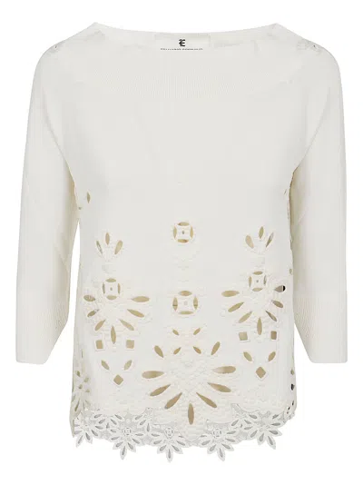 Ermanno Scervino Sweater In Blanc