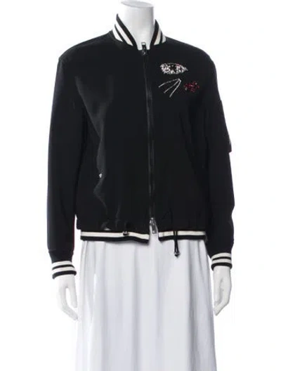 Pre-owned Ermanno Scervino Bomber Jacket In Black