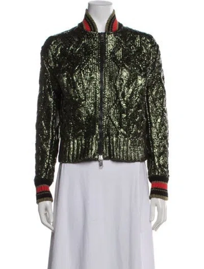 Pre-owned Ermanno Scervino Bomber Jacket In Green