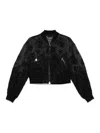 Ermanno Scervino Floral-embroidered Jacket In Negro