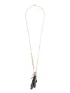 Ermanno Scervino Bow And Pearls Necklace In Gold
