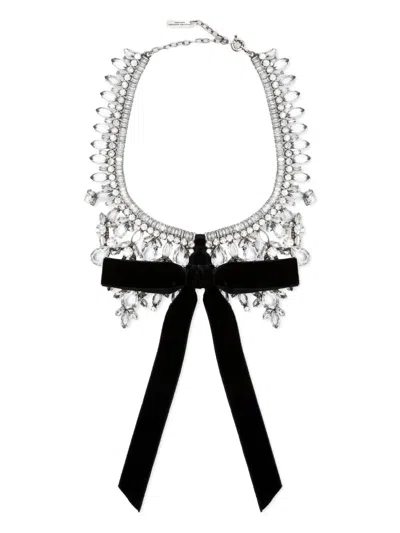Ermanno Scervino Bow Embellished Necklace In Brown