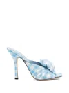 Ermanno Scervino Bow Gingham Sandals In Multi
