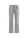 Ermanno Scervino Logo Patch Distressed Pants In Gray