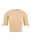 Ermanno Scervino Knit Cashmere Pullover For Women In Neutral
