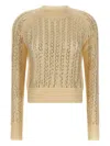 Ermanno Scervino Baguette Studded Sweater Sweaters And Cardigans Beige In Neutral