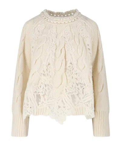 ERMANNO SCERVINO ERMANNO SCERVINO BRAIDED LACE-PANEL JUMPER
