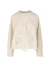Ermanno Scervino Knitwear With Crewneck And Asymmetric Hem In Neutral