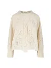 Ermanno Scervino Knitwear With Crewneck And Asymmetric Hem In White
