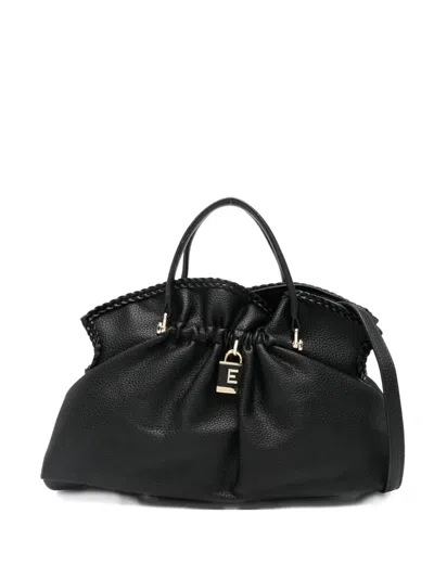 Ermanno Scervino Braided-trim Tote Bag In Black