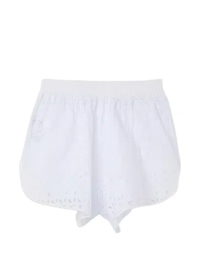 Ermanno Scervino Broderie Anglaise Lace Shorts In White