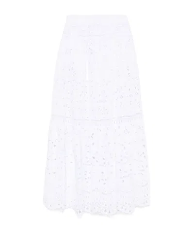ERMANNO SCERVINO BRODERIE ANGLAISE MAXI SKIRT