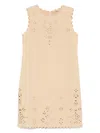 Ermanno Scervino Broderie-anglaise Midi Dress In Neutral