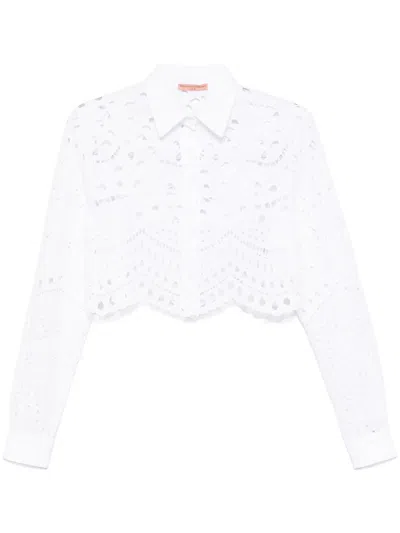 Ermanno Scervino Broderie Anglaise Shirt In White