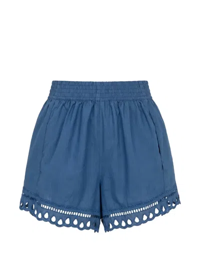 Ermanno Scervino Broderie-anglaise Elasticated Shorts In Multi