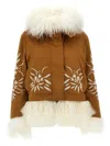 Ermanno Scervino Embroidery Casual Jacket In Brown