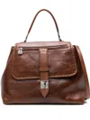 Ermanno Scervino Liza Top-handle Leather Shoulder Bag In Brown