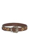 Ermanno Scervino Brown Split Leather Belt In Brown