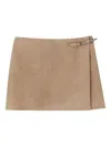 Ermanno Scervino Buckle-fastening Wrap Skirt In Brown