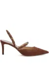 Ermanno Scervino Buckle Slingback Pumps In Brown