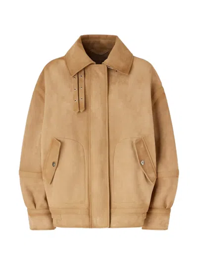 Ermanno Scervino Buckle-detail Leather Jacket In Neutral