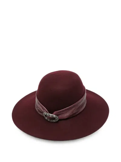 Ermanno Scervino Buckle-detail Wide-brim Hat In Transparent
