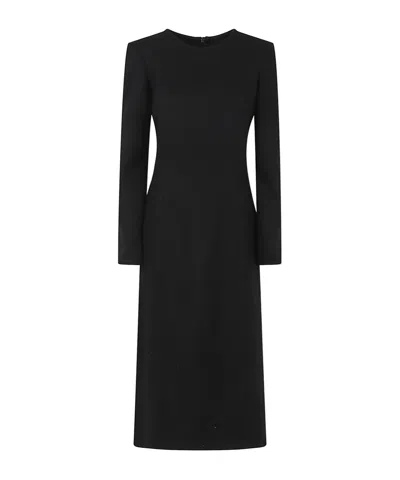 Ermanno Scervino Button-back Midi Dress In Black